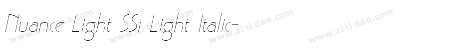Nuance Light SSi Light Italic字体转换